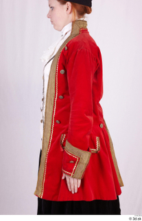  Photos Woman in Historical Dress 75 17th century Historical clothing red jacket upper body 0004.jpg